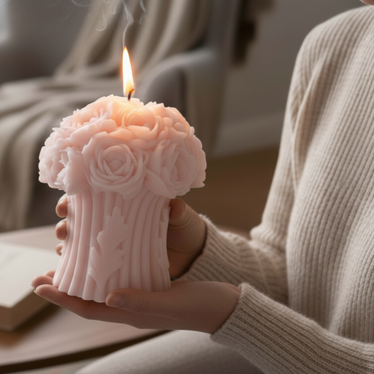 Rose Bouquet Candle