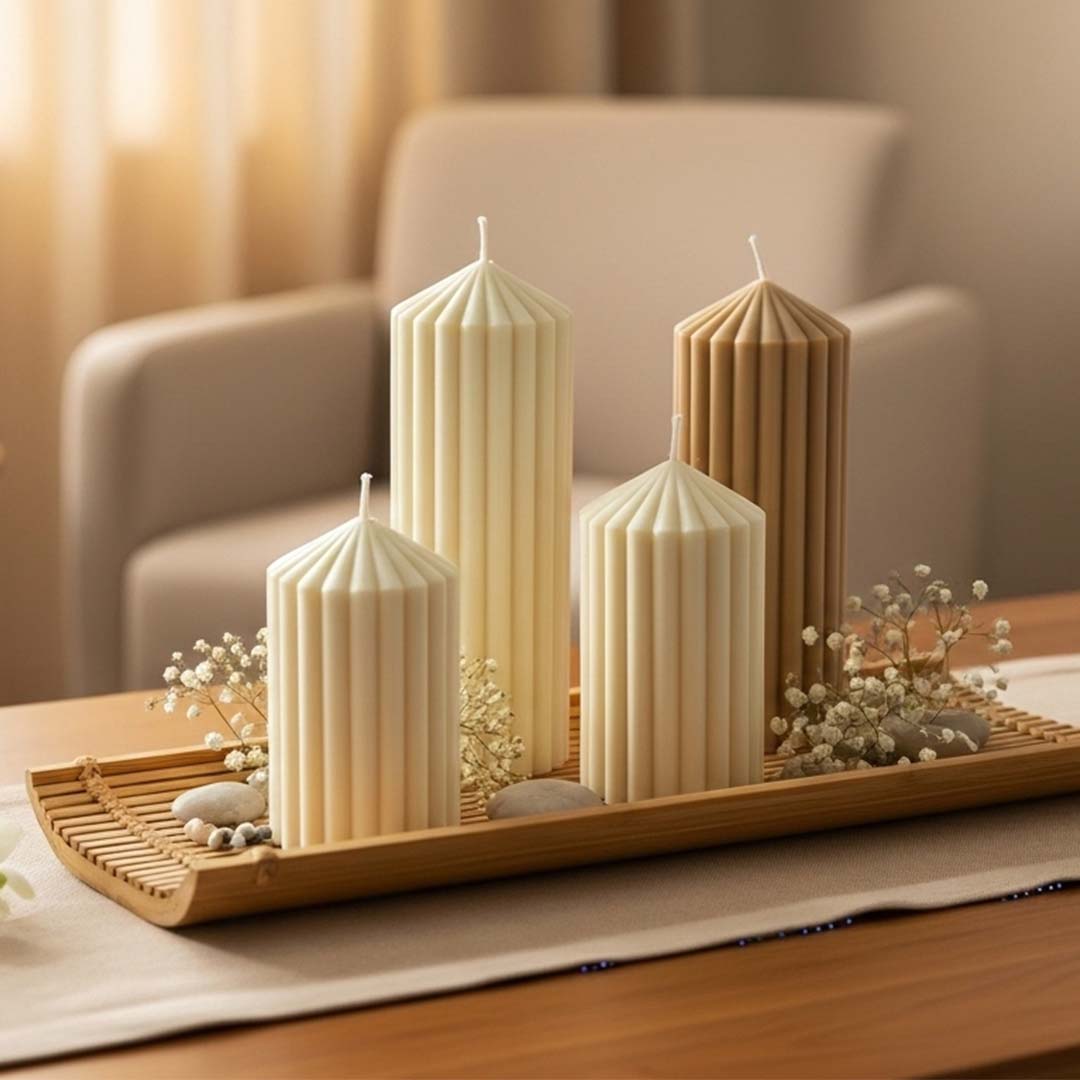 Ripped Pillar Candle