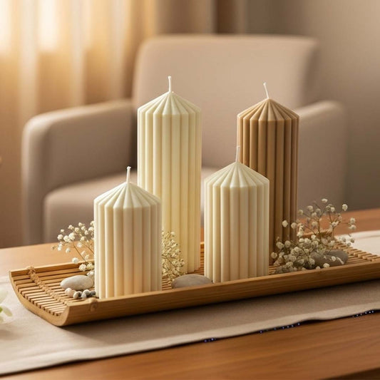 Ripped Pillar Candle