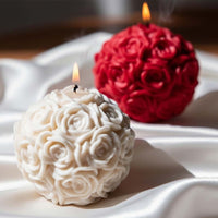 Large Rose Ball Candle