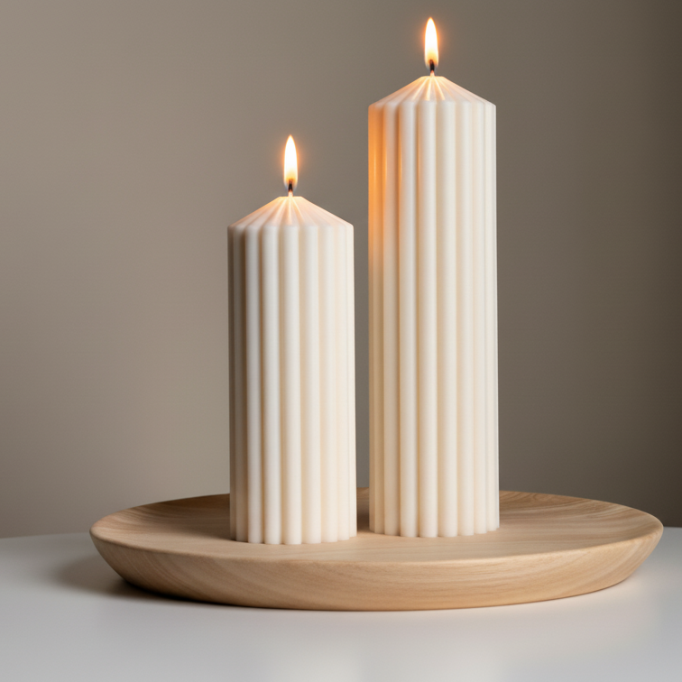 Ripped Pillar Candle