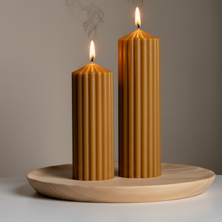 Ripped Pillar Candle