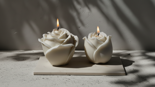 Roses Candles (Pair of Small & Large)