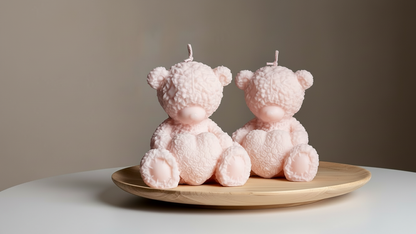Bear with Heart Candle