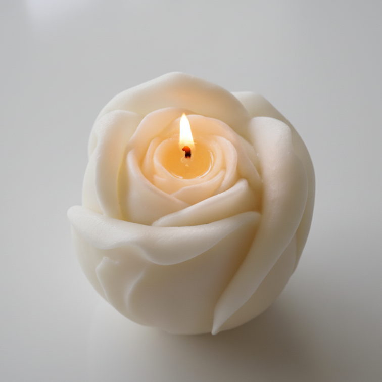 Luxury Medium Rose Candle