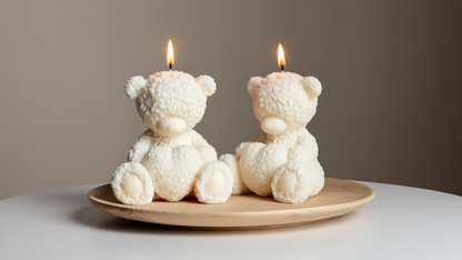Bear with Heart Candle
