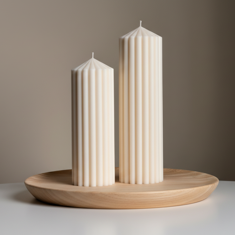 Ripped Pillar Candle
