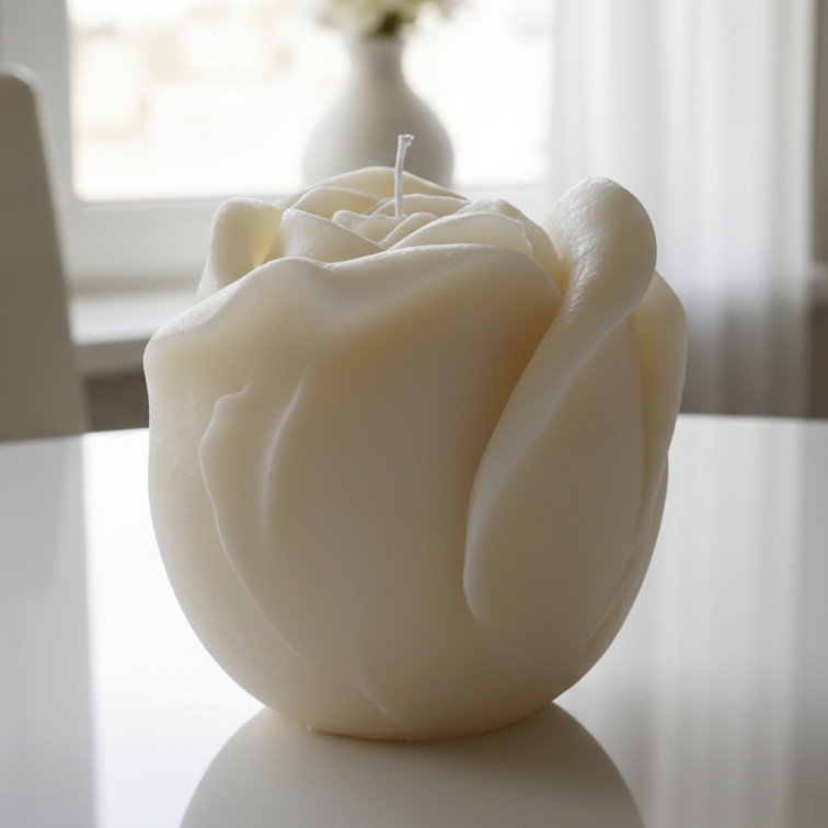 Luxury Medium Rose Candle
