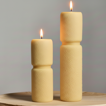 Roman Fluffy Pillar Candle