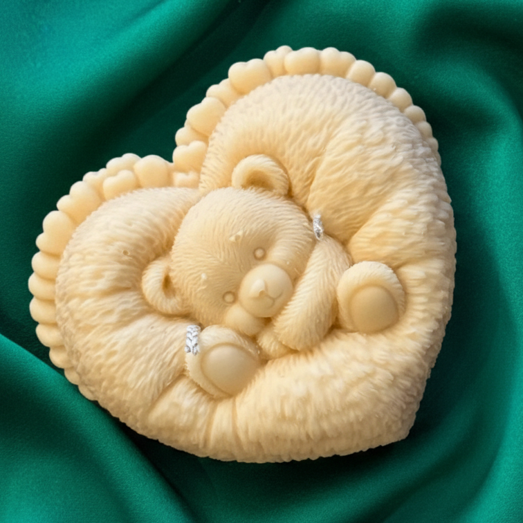Resting Bear on Cushion Candle