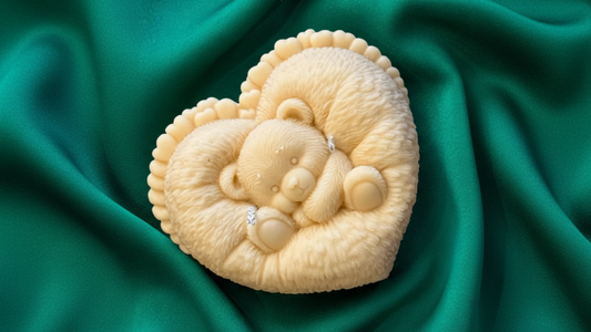 Resting Bear on Cushion Candle