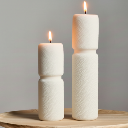 Roman Fluffy Pillar Candle