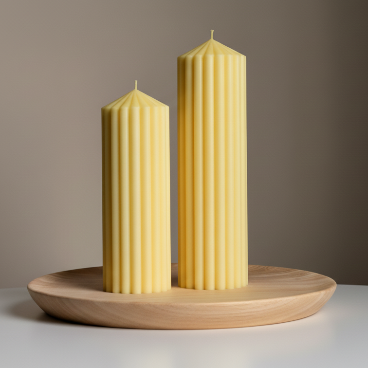 Ripped Pillar Candle