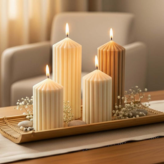 Ripped Pillar Candle